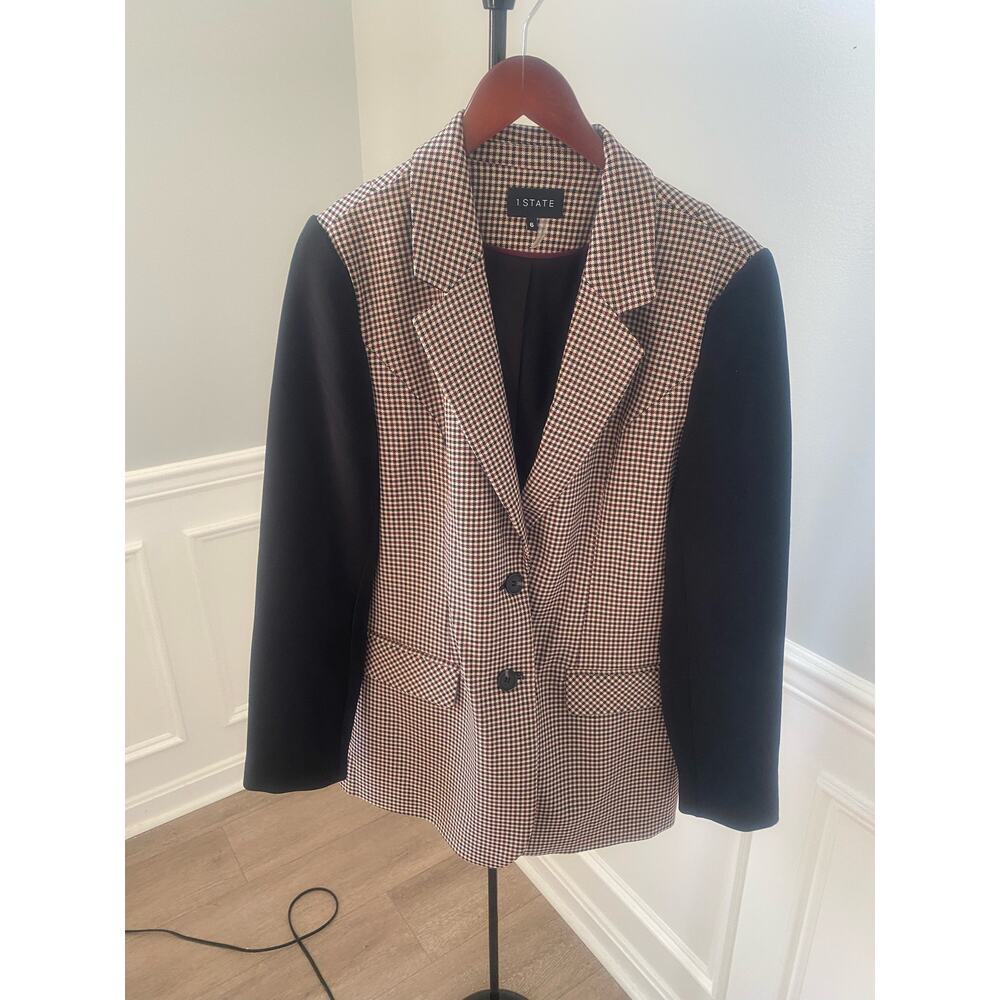 NWT 1.STATE Polished Nomad Warm Plum Blazer Size 6